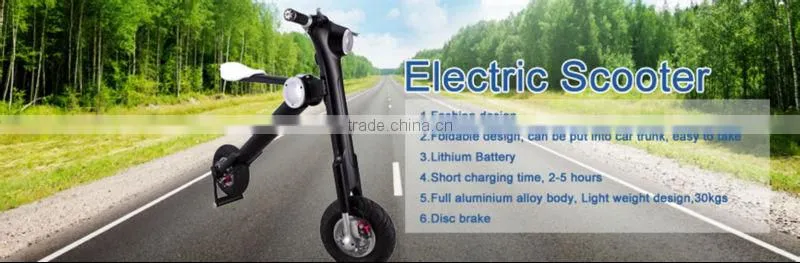 2 wheel electric scooter with aluminium ,Lithium battery 3 hours charging time