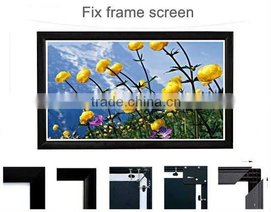 High Contrast Theatre Fabric / fixed frame screen for high level home theater