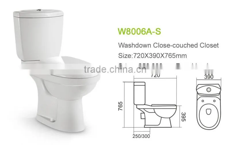 cheap two piece wc color toilet
