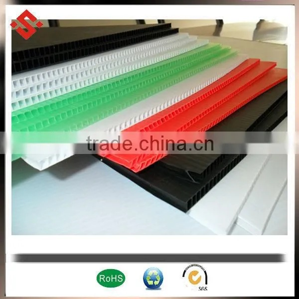eco-friendly colourful pp corrugated boards/sheets for layer pads