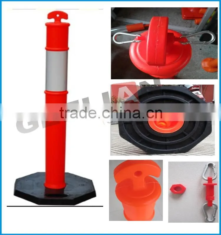 PE body,Rubber vehicle tool post warning post