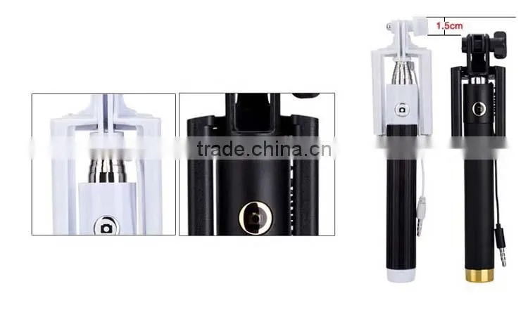 New products flexibile with cable take pole selfie stick