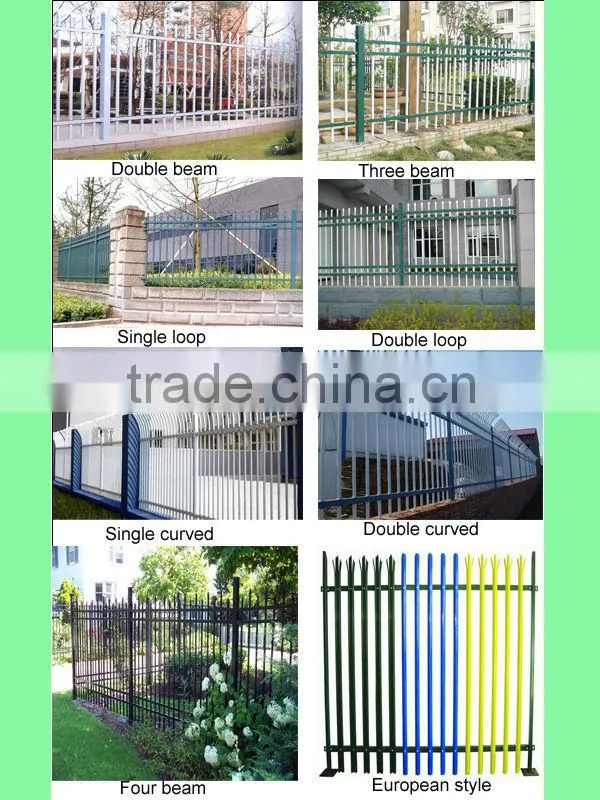1200H*2400W flat top security 38x25mm tubular fencing