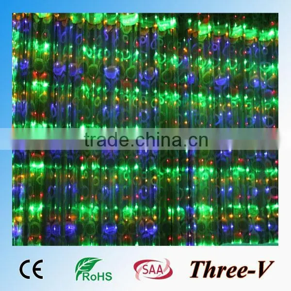2015new 8*3M 1024LEDs CE ROHS SAA LED digital curtain light led holiday time bulk christmas village led lights 220V/110V
