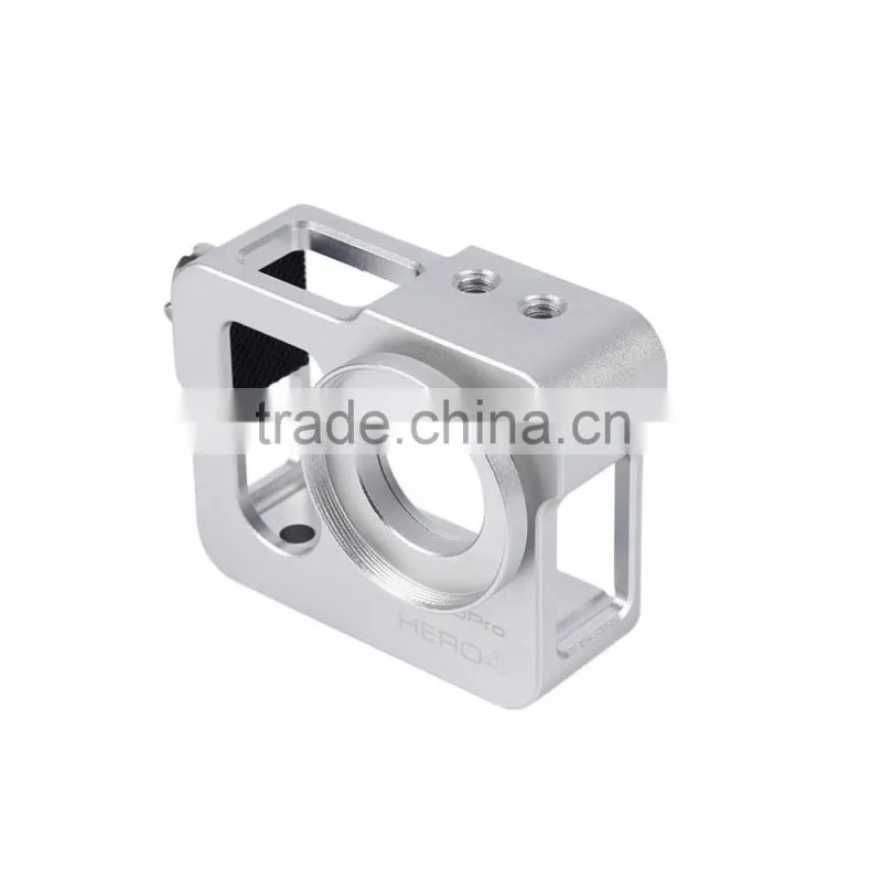 Silver Metal CNC Aluminium Protective Case Shell for Hero4 HERO3+
