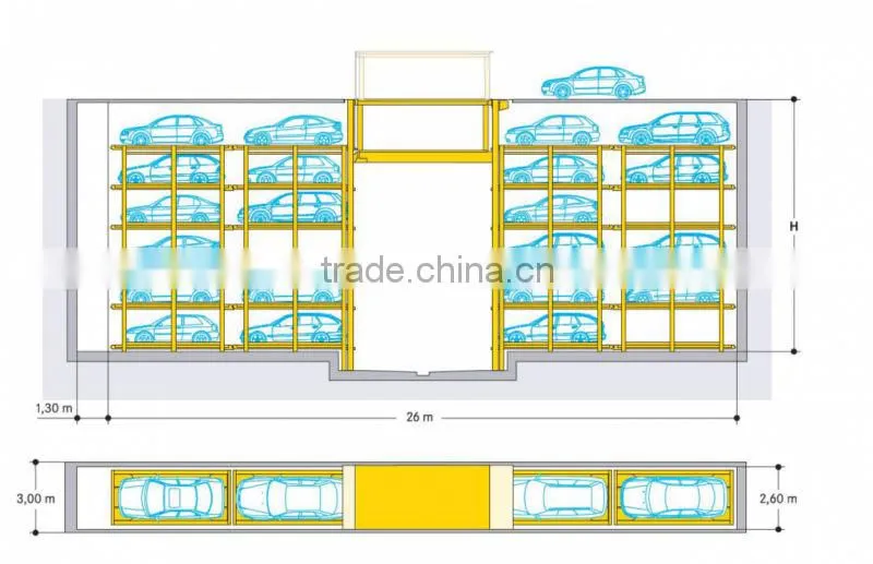 Vertical and horizontal parking system equipment/ Automatic puzzle car parking system