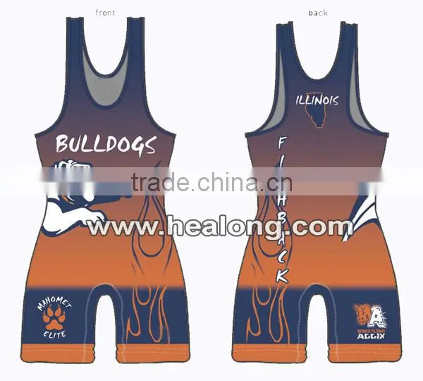 Custom Men's High Cut Wrestling Singlets Shirt Wear Jersey