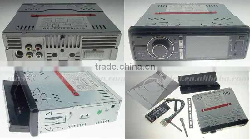single din car dvd player for universal with CD MP3 AUX FM USB SD function