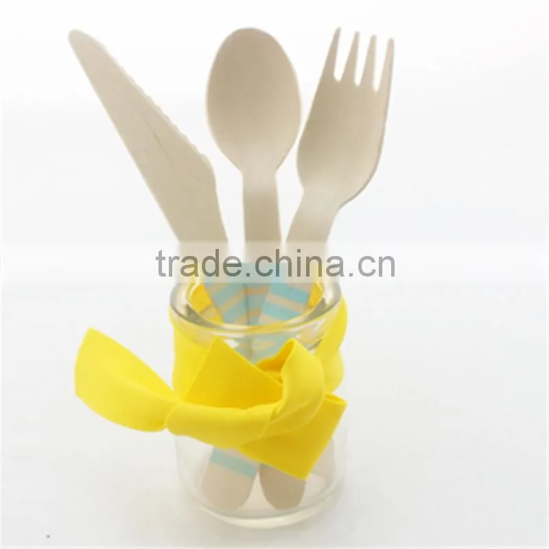 6.5inch Mini Wooden Fork and Spoon and Knife