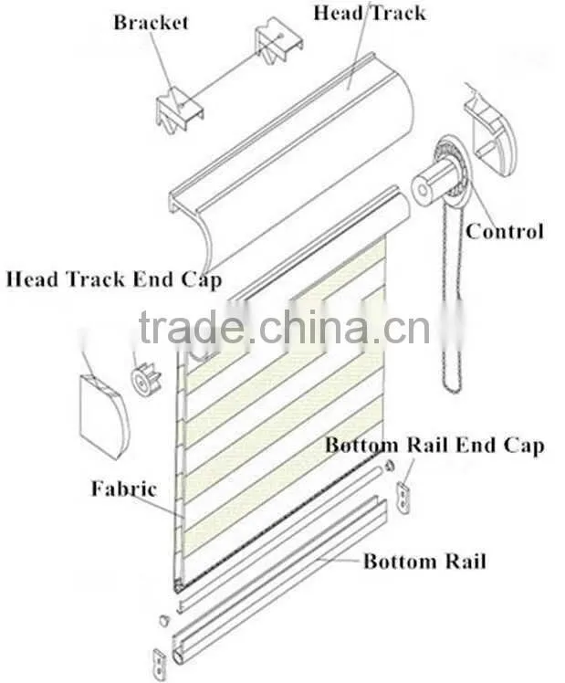 Manufacture sunscreen fabric adjustable Chain roller blind