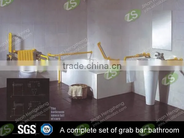 Standers security pole and stainless grab bar