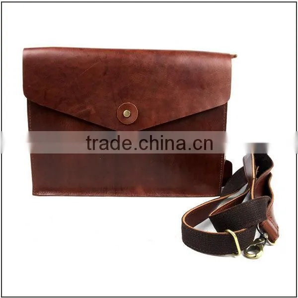 Vintage messenger bag for men coffee small leather messenger bag
