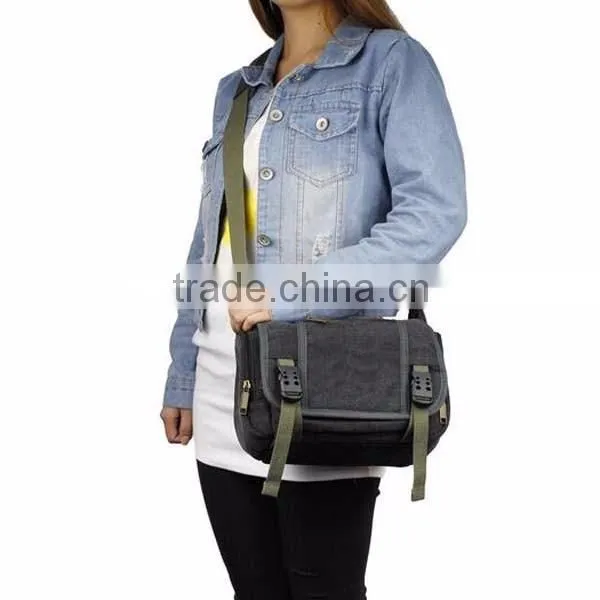 2016 single shoulder portable dslr Mini SLR sloop material canvas camera messenger bag