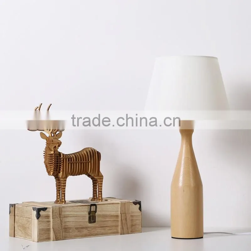 LED Wood table Light JK-879-15 LED Wood table lamp E14 Bulbs New design Modern Bedroom Hot sale Nature Wood Table Lamp