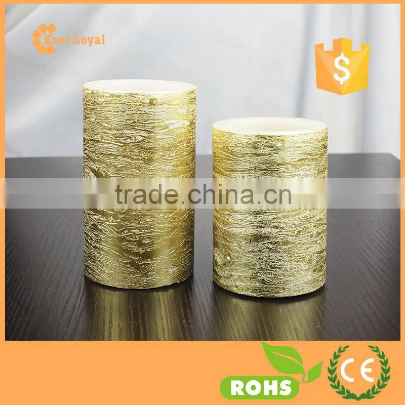 5-Inch Tall Flameless Rustic Pillar Simulated Candle Light For Gorgeous Gift