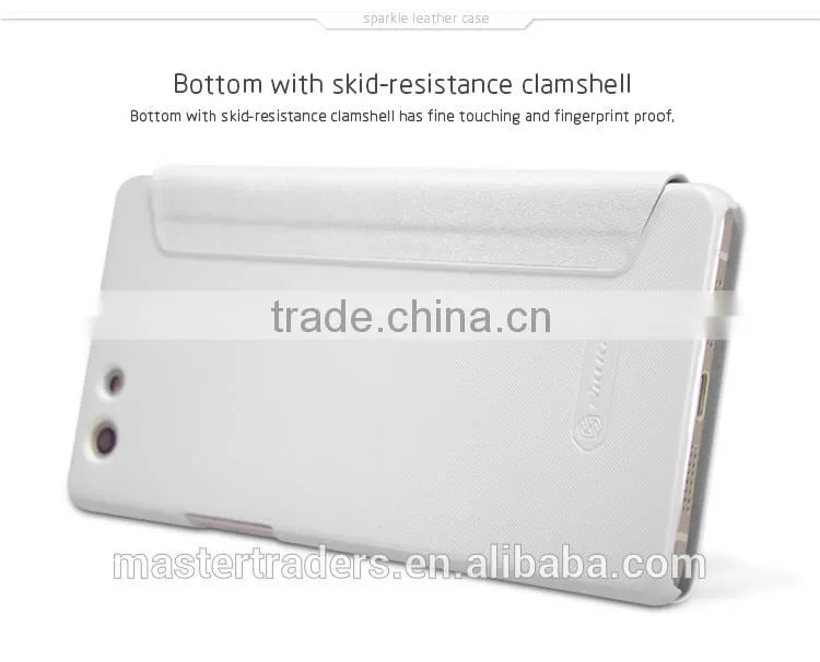 Original NILLKIN Sparkle Series Wallet Flip PU Leather Case With PC Back Cover For OPPO R1C For OPPO R1X MT-3356