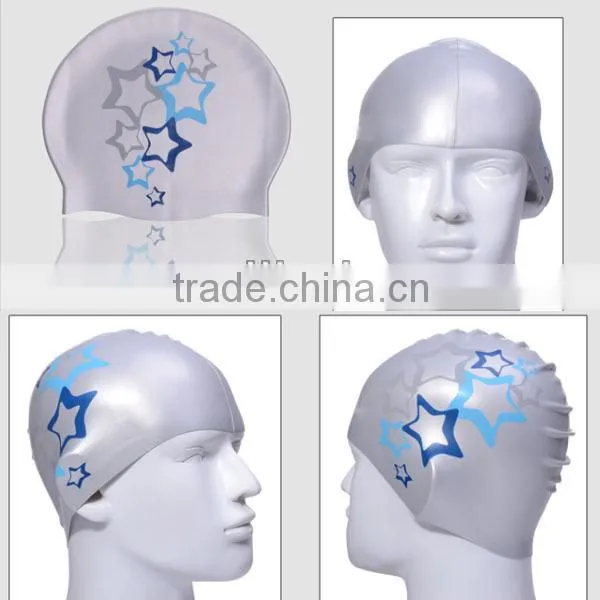 Customized logo print swim cap