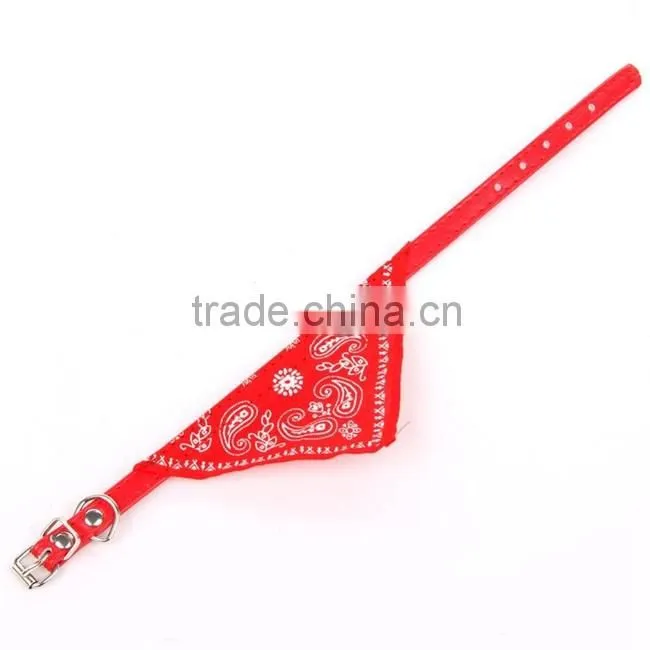 puppy fashion nylon pet neckerchief leather dog collar