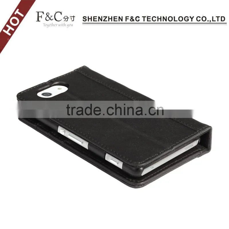 5.2 inch stand folio premium wallet case for Sony Xperia Z4 Compact phone