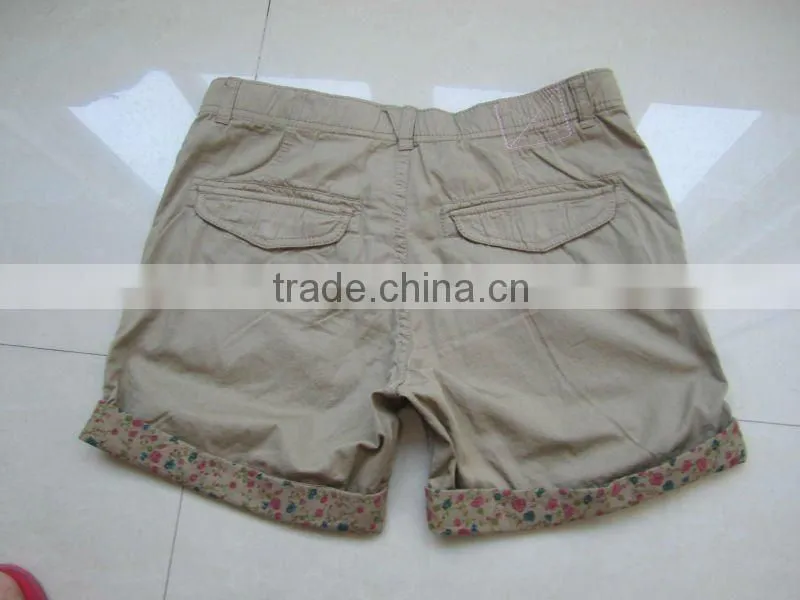 2012 new fashion ladies turned edge casual soft cotton hot shorts
