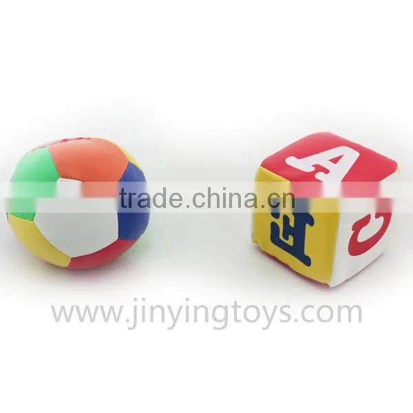 Hot selling 2 asst styles dice stress ball with EN71 and more packing is PVC Bag with header
