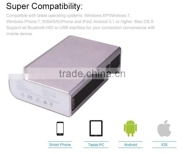 Bestselling Cheap Bluetooth Infrared Laser Virtual Keyboard With 5200mAh Power Bank