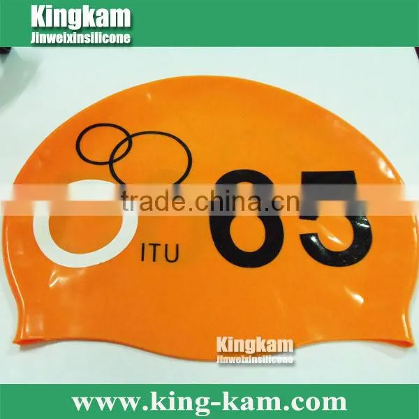 Colorful swimming cap for bathing