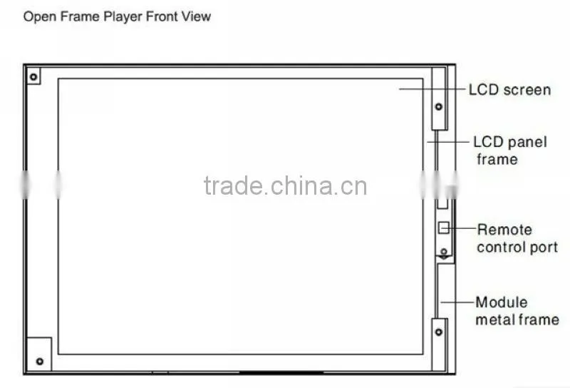 7inch open frame advertising lcd digital display screen