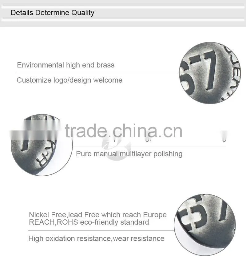 Cheaper Embossed Logo Custom Made Clothing Button
