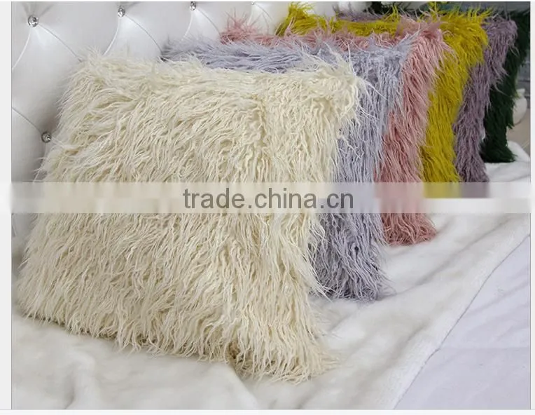selling 100% Genuine tibet lamb fur cushion cover in high quality