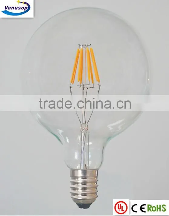 big vintage G125 4w 6w 8w led filament bulb E27 decorative light b22 240v 110v