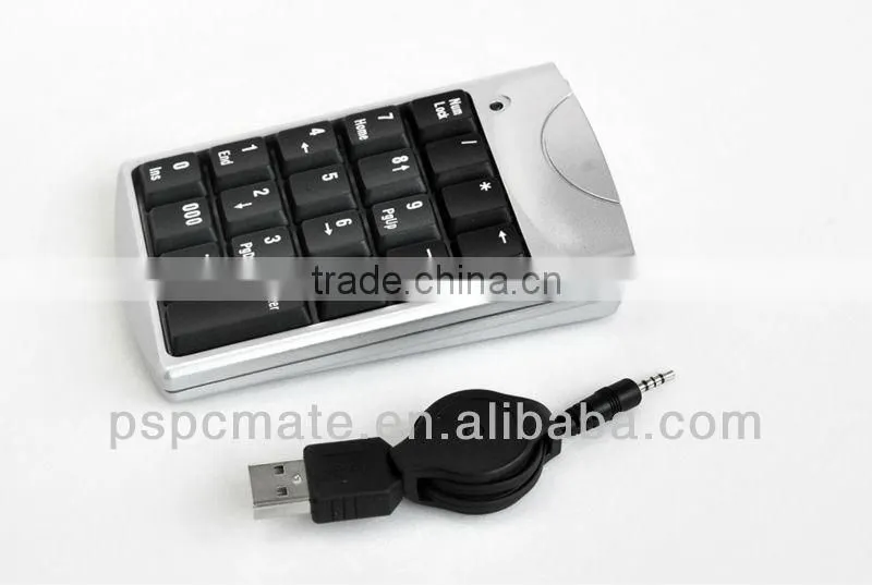 numeric keypad with separated usb cable,wired laptop number keypad
