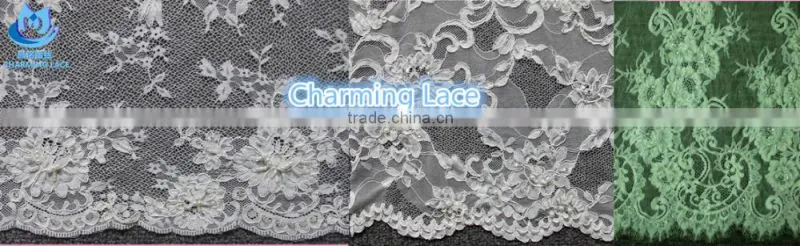 Embroiedered Raschel lace fabric CR009C4