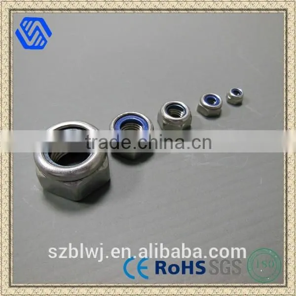 China Supplier Hot Sale Stainless Steel Nylon Hex Set Nuts for Furniture Shenzhen