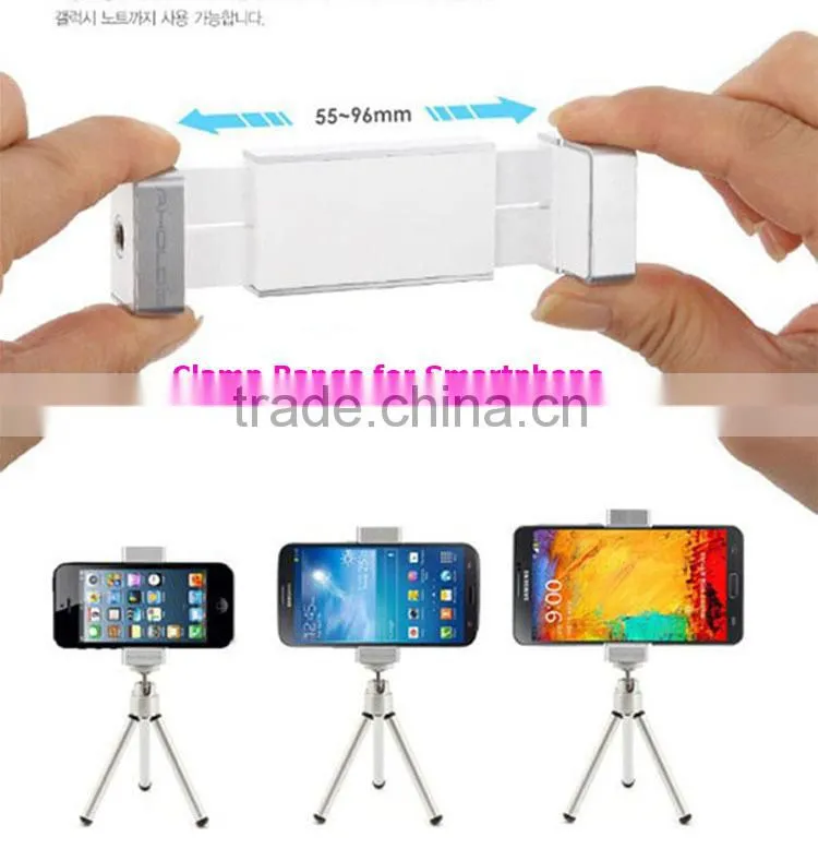 High Quality AHOLDB 5596 Mobile Phone Stand Holder Clip Mount Adapter Mini Tripod for iPhone6 plus MIUI HTC Samsung S3 Bracket