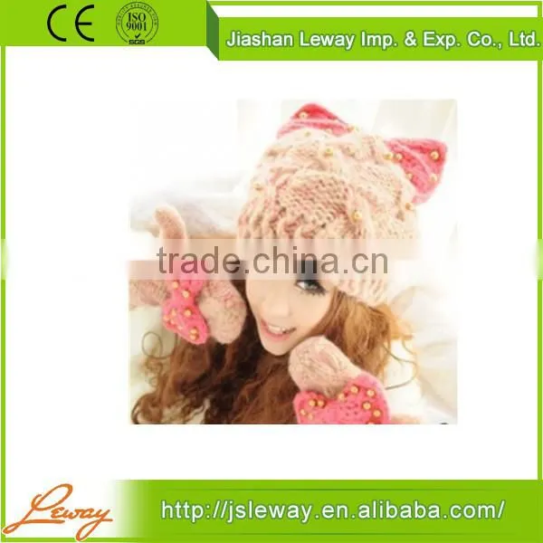 High Quality China Sale Acrylic Knitted Hat For Girl