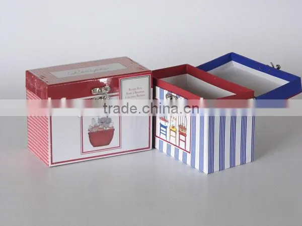 various customized antique cardboard recipe box with index card