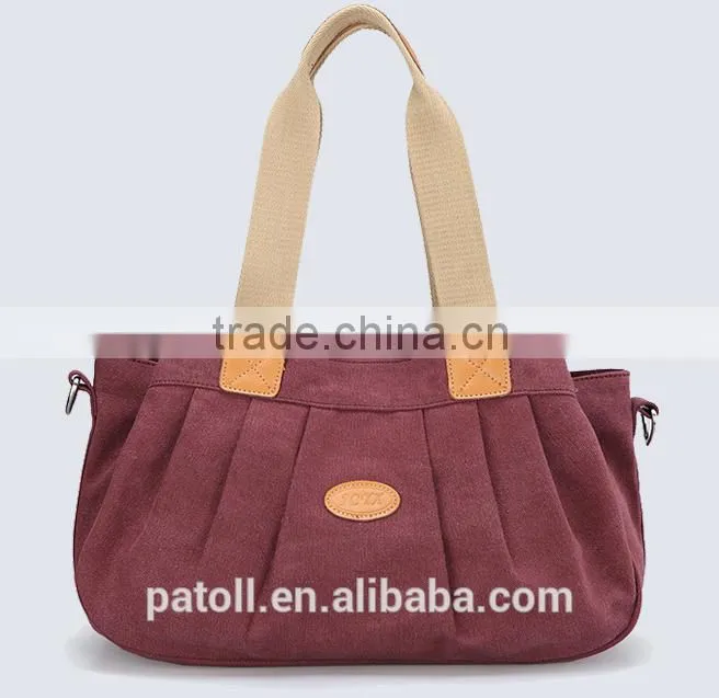 Alibaba China high quality round utility canvas tote bag round canvas bag