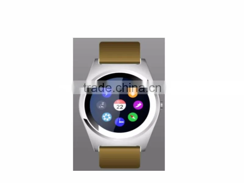 Full Display Round IPS Screen MTK2502 BT4.0 Smart Watch Phone man watch