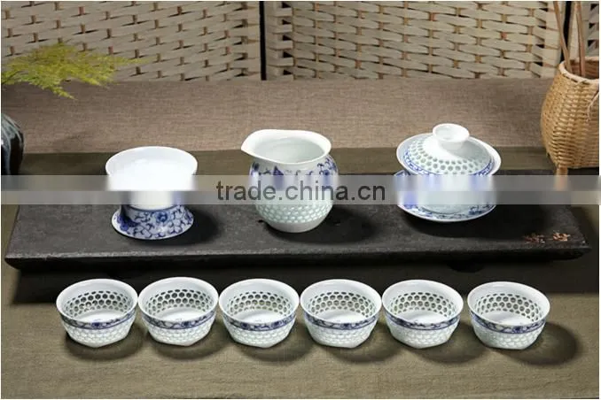 Hollow Out Jade Exquisite Ceramic Tea Set QD-L107