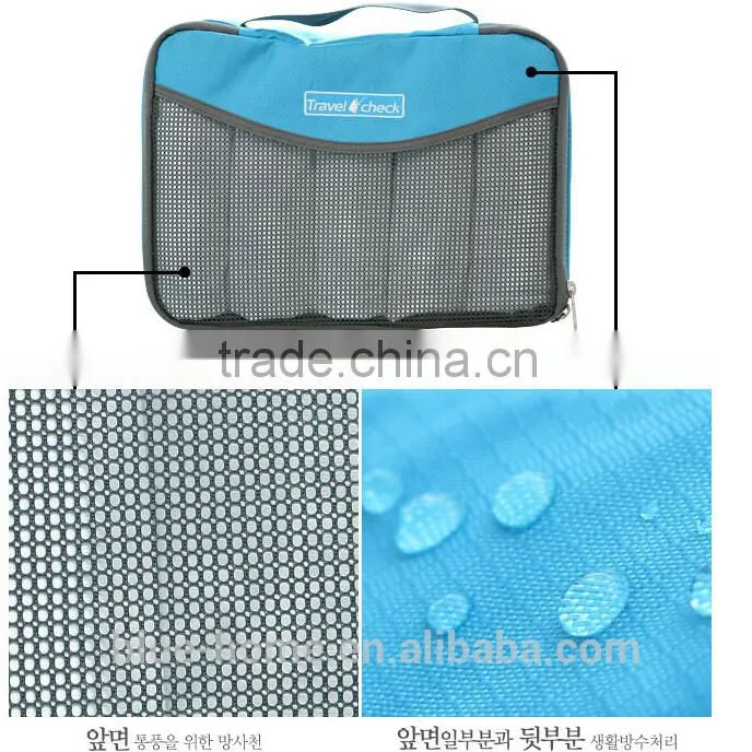 Hot new design portable zipper tote trip clothing storage bags Large size foldable net pouch
