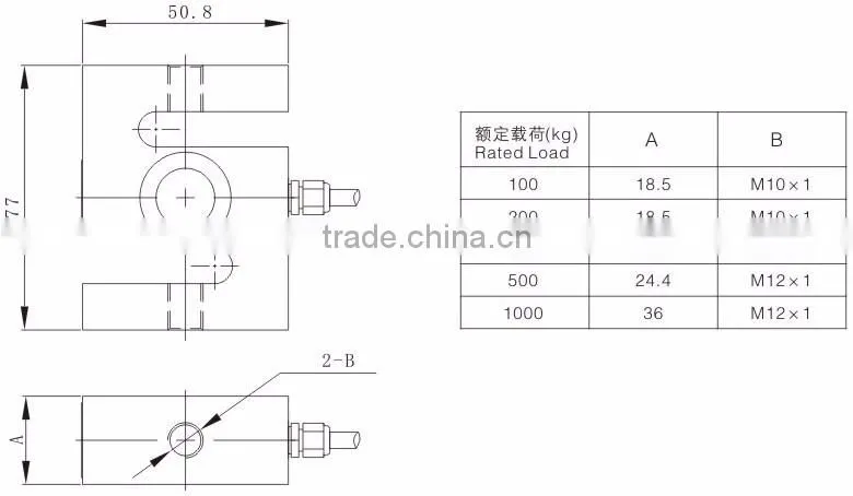 1T S Type Compression and Tension Load Cell (TSC)