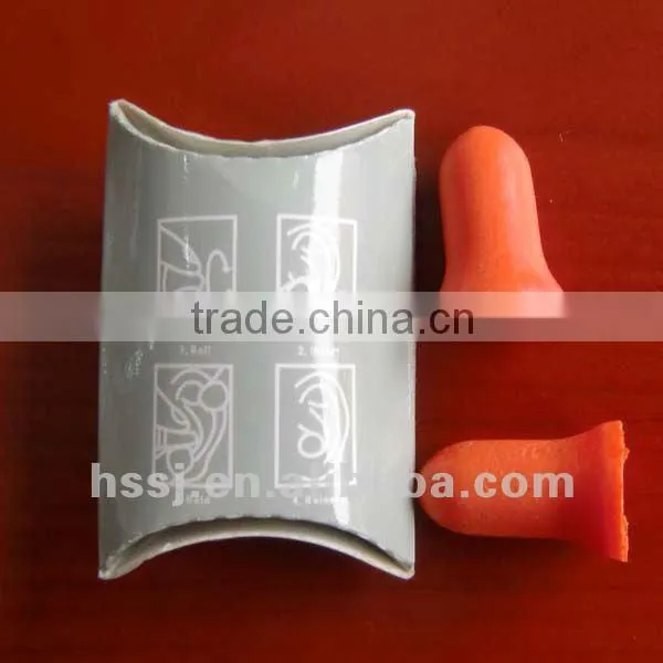 2016 bell shape ear plugs wireless foam ear plugs in pp box disposable bell shaped PU foam ear plugs string selectable Supplier
