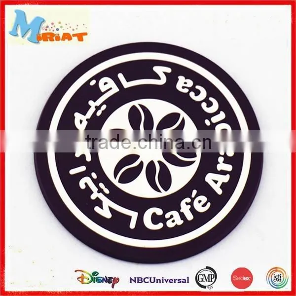 Home decro eco-friendly cutomized soft pvc rubber coaster for cup