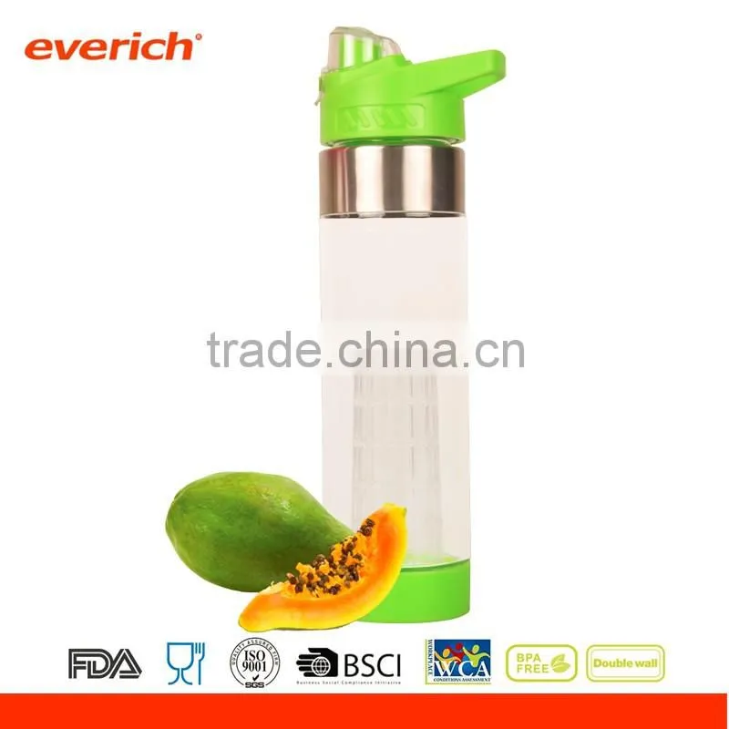 Everich 2016 New Arrival Custom Sports Bottles With Button Lid