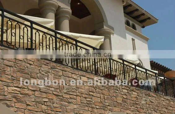 Top-selling hand forging wrought iron balcony handrail