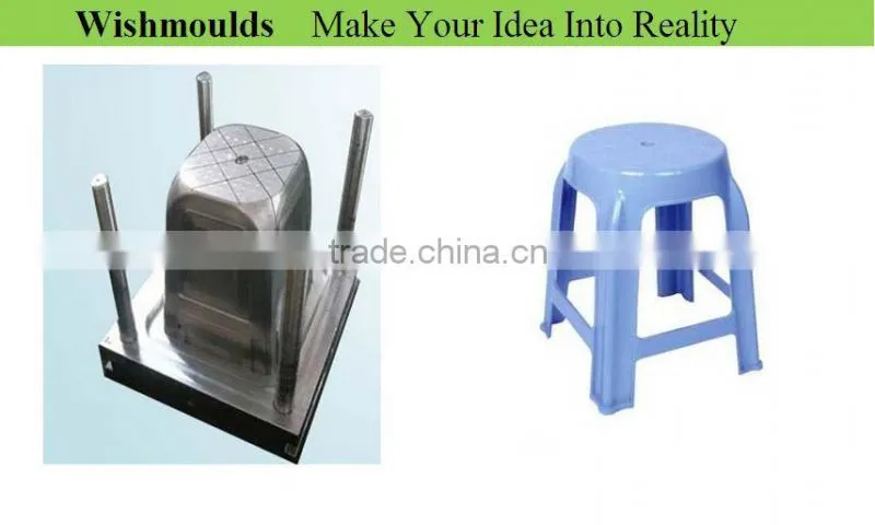 Folding Plastic Injection Stool Moulds Company Plastic Baby/ Round Stool Mould