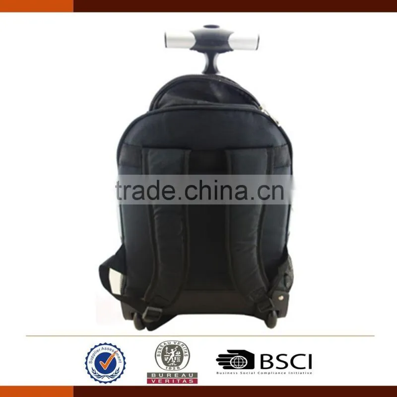 Hot selling black outdoor sports bags with wheels