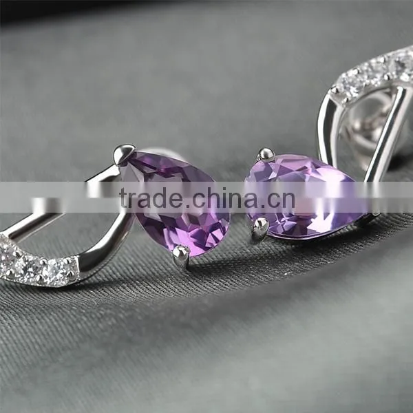 Wholesale 925 sterling silver CZ bridal earrings