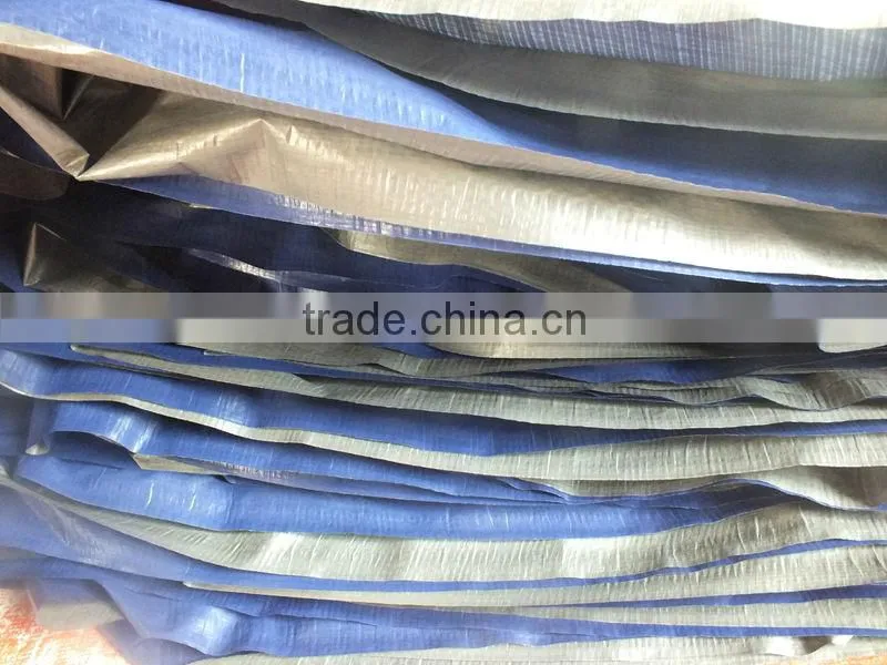 Korea PP Tarpaulin Blue/Silver Plastic Laminating Tarps Sheets Tarpaulin Truck Cover